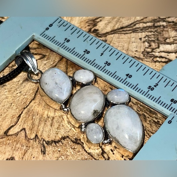 Rainbow Moonstone Crystal Pendant 2 1/2” - Picture 14 of 16